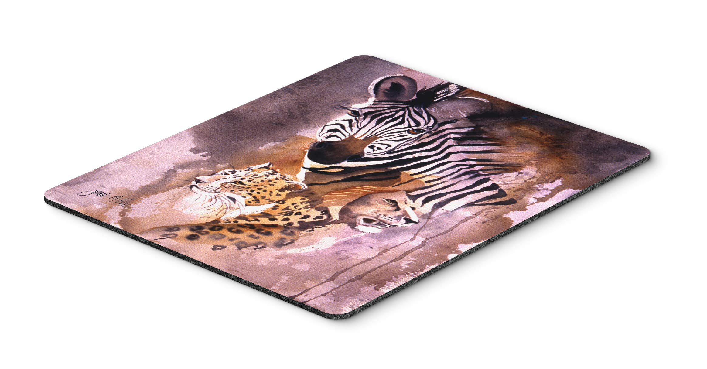 Cheetah Lion Zebra Print Mouse Pad - Large Washable Non-Slip Desk Mat for Office, Gaming & Laptop Use - Heat Resistant Hot Pad & Trivet for Kitchen