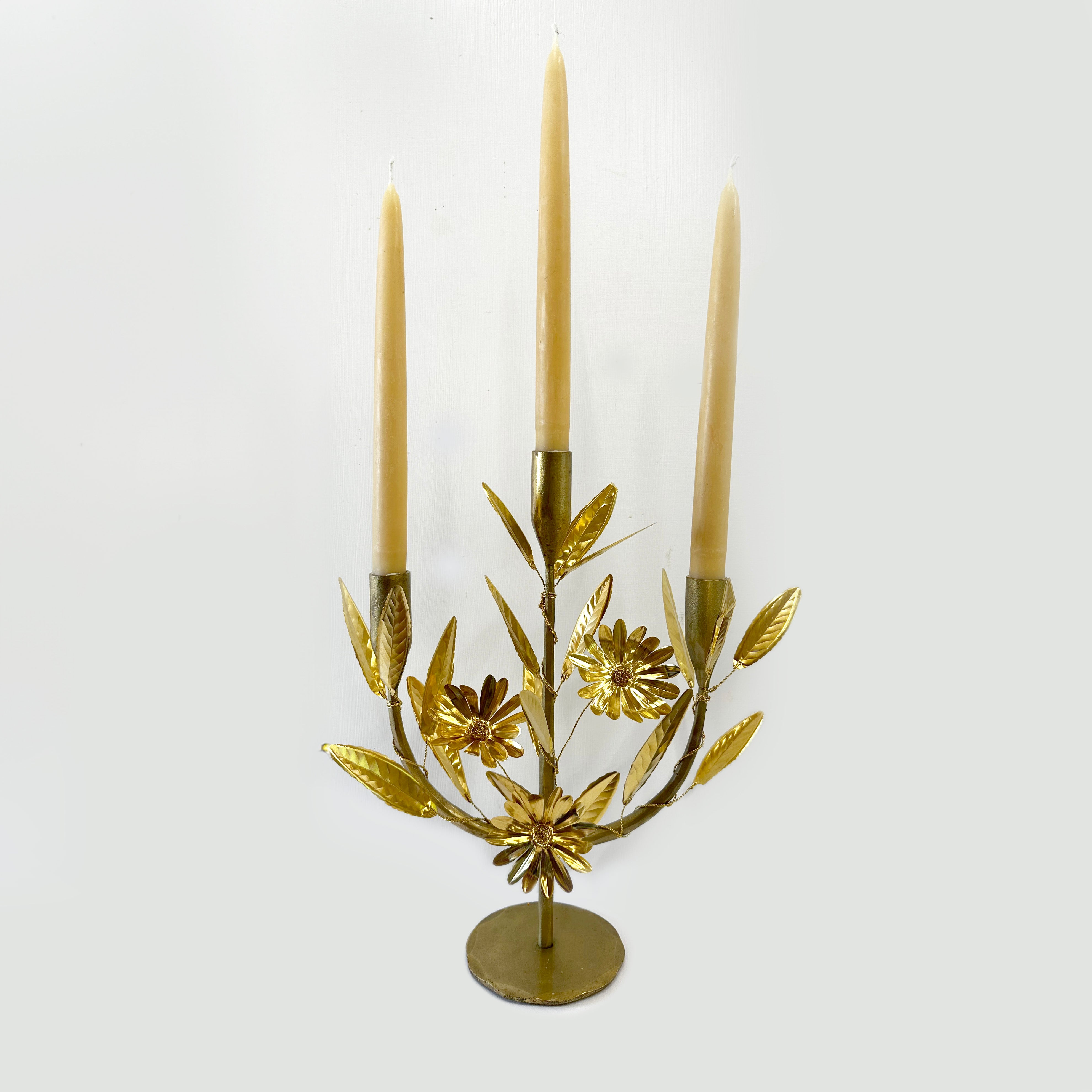 3-Pack Elegant Aster Candelabra with 3 Candles - Perfect for Wedding Centerpieces, Romantic Dinners & Home Decor