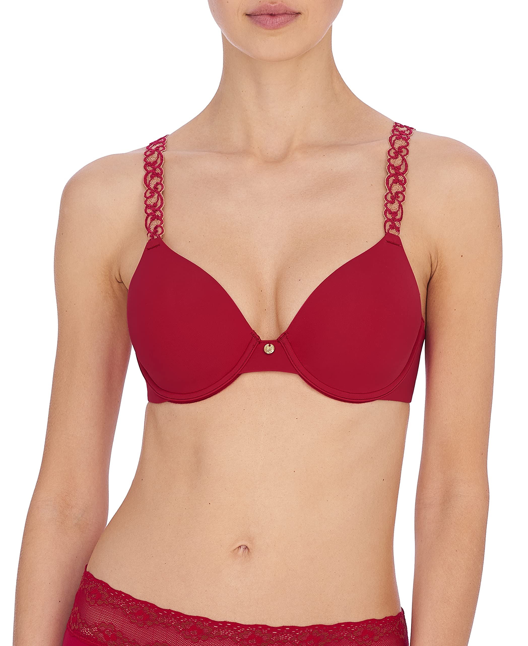 Natori Women's Pure Luxe Custom Coverage Contour Bra - Seamless Underwire Support for All-Day Comfort | Perfect for Work, Yoga & Everyday Wear