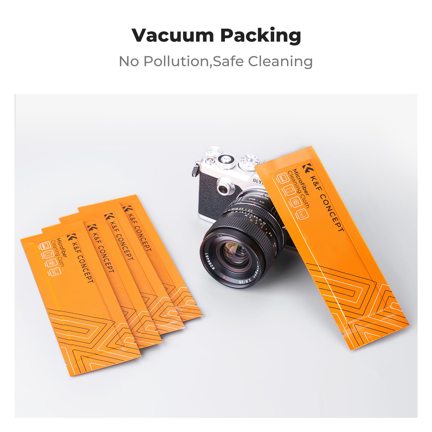 K&F Microfiber Lens Cleaning Cloths 40-Pack - for Cameras, Glasses & Screens at Home/Office
