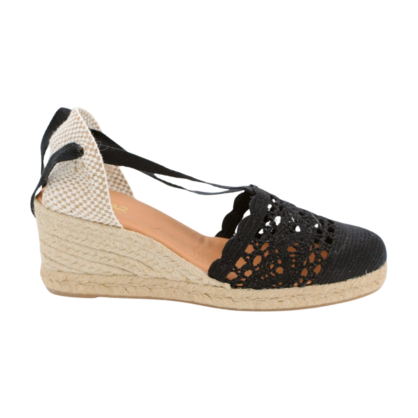 Elegant Black Lace Espadrille Flats for Women - Comfortable Summer Casual Shoes - Perfect for Beach, Wedding & Boho Outfits