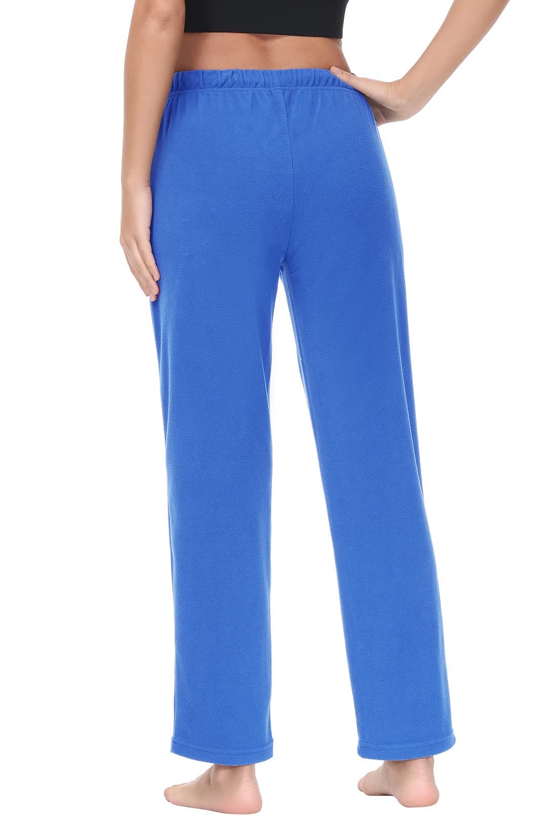 COZZIPLUS Women's Fleece Lounge Pants - Lightweight Polar Fleece Sweatpants with Pockets, Straight Leg Comfort Pajama Pants for Women | Perfect for Home, Yoga, Travel & Winter Relaxation
