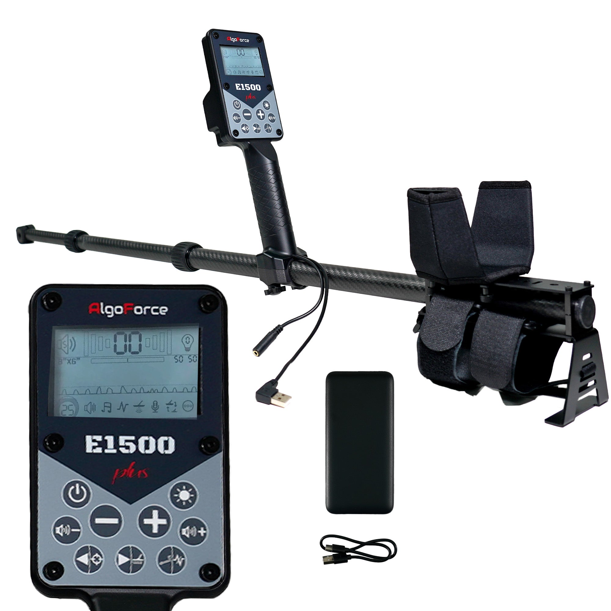 AlgoForce E1500 Plus High Precision Gold Detector - Professional Metal Detector for Treasure Hunting, Gold Prospecting & Outdoor Adventures
