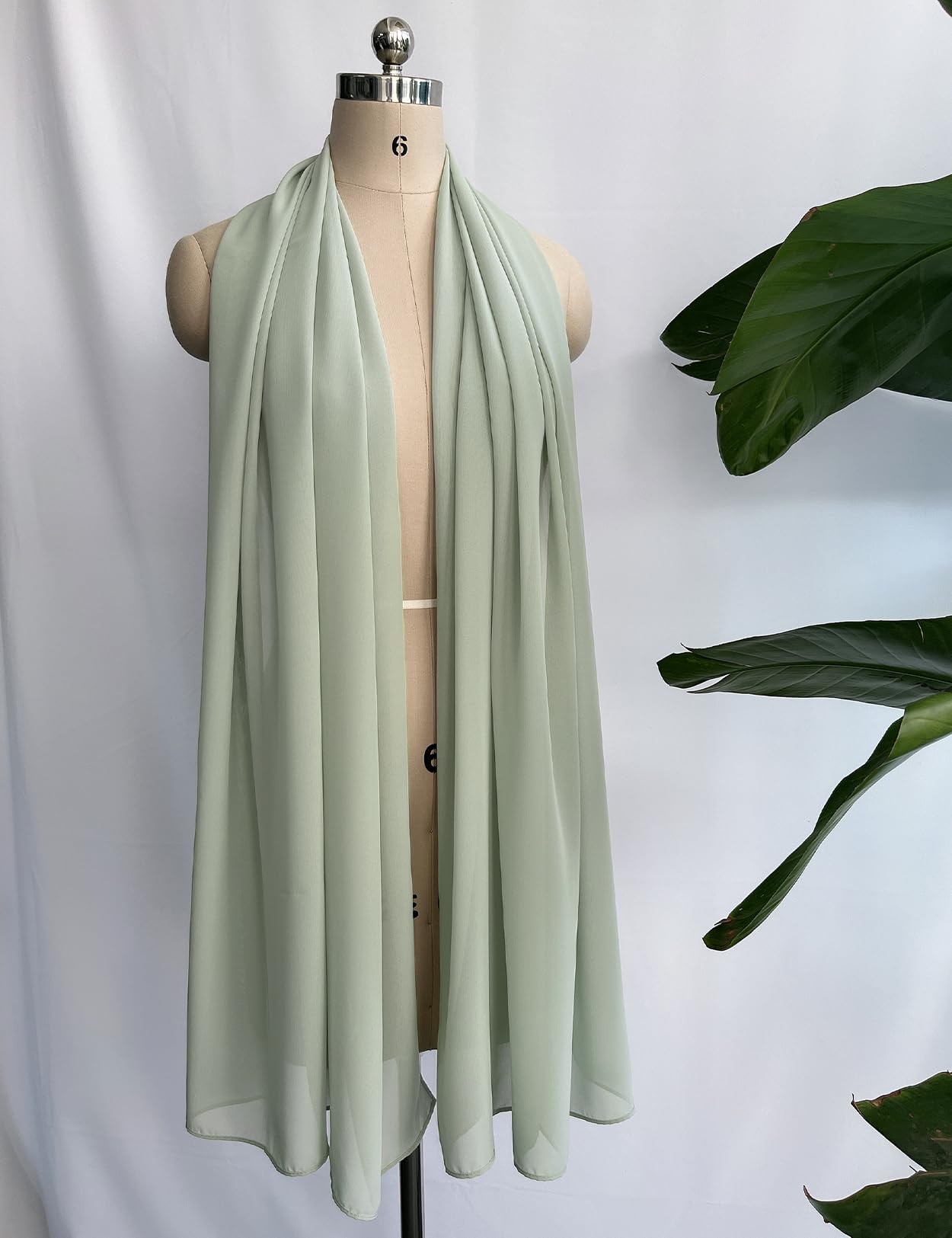 Elegant Women's Chiffon Shawls & Wraps - Lightweight Pashmina Scarves for Weddings, Evening Dresses, Beach Cover Ups & Travel Accessories | Perfect for Parties, Vacations & Special Occasions
