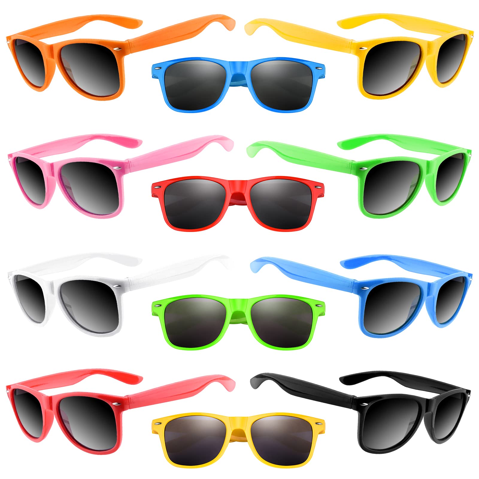 TUPARKA 20 Pack Kids Sunglasses - UV Protection, Mixed Colors - Perfect for Summer Pool Parties, Birthday Favors, Goody Bag Fillers & Outdoor Activities