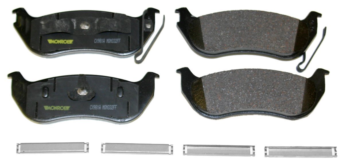 Monroe CX981A Ceramic Brake Pads - Premium Total Solution for Smooth & Quiet Braking | Perfect for Daily Commuting, Highway Driving & Performance Vehicles