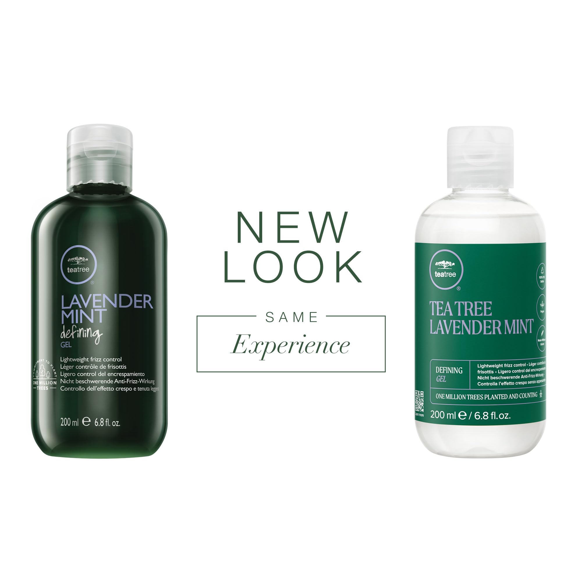 Tea Tree Lavender Mint Defining Hair Gel - Lightweight Frizz Control for Coarse, Curly & Dry Hair - Perfect for Natural Curls & Styling
