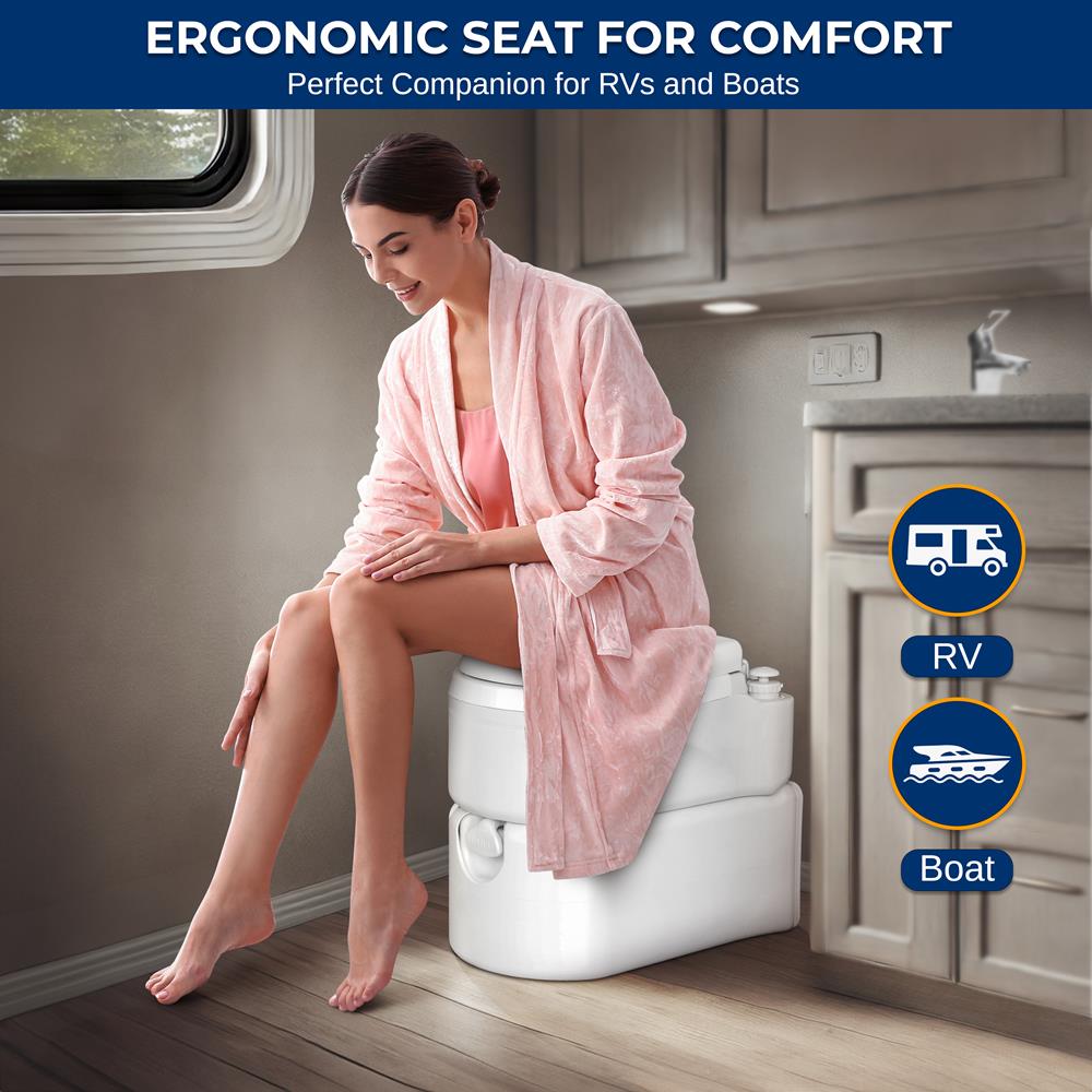 Portable Camping Toilet for Outdoor Adventures - Lightweight, Compact & Durable for Hiking, Camping, RV & Emergency Use
