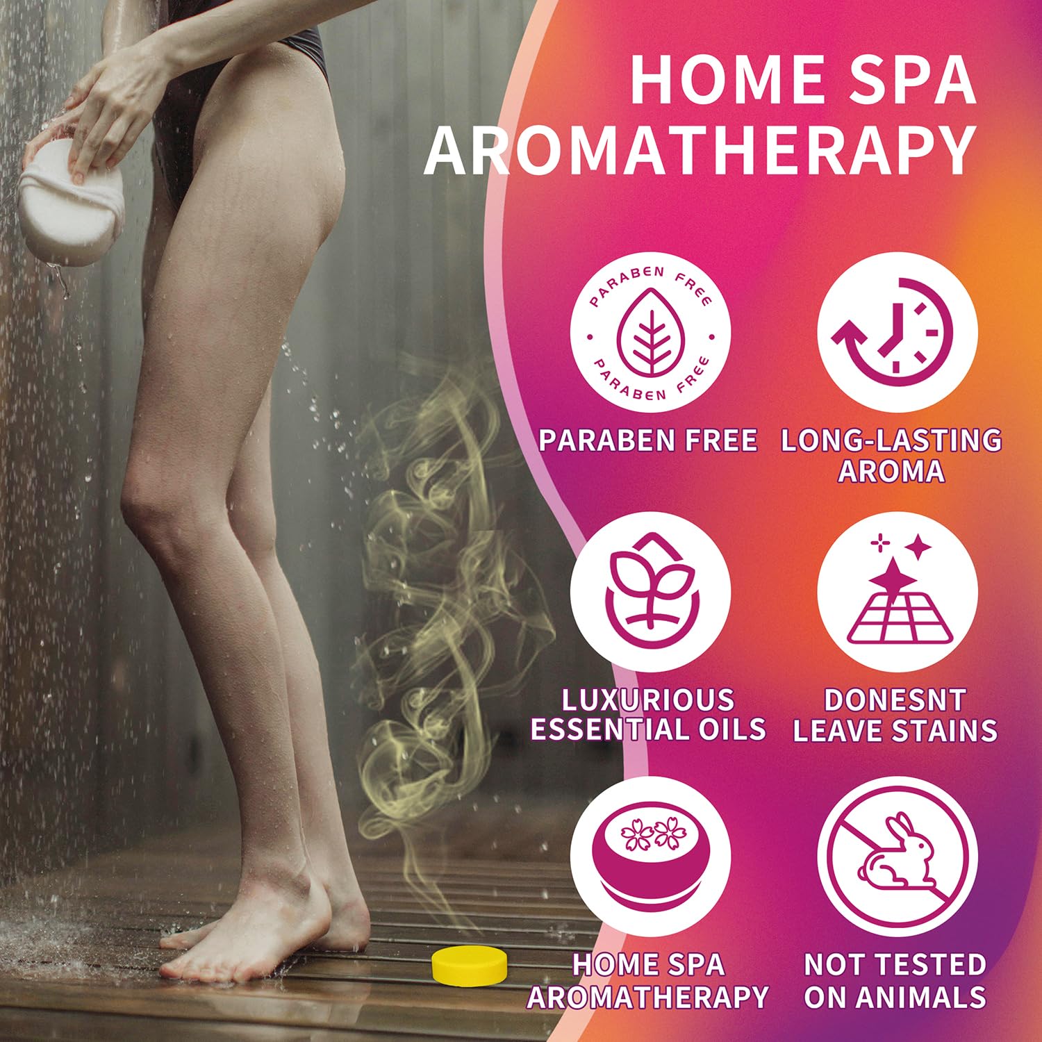 9 Pack Aromatherapy Shower Steamers with Essential Oils - Stress Relief Bath Bombs, Spa Gifts for Women, Birthday Gifts for Her - Relaxing Vapor Shower Tablets for Home Spa & Self-Care Routine