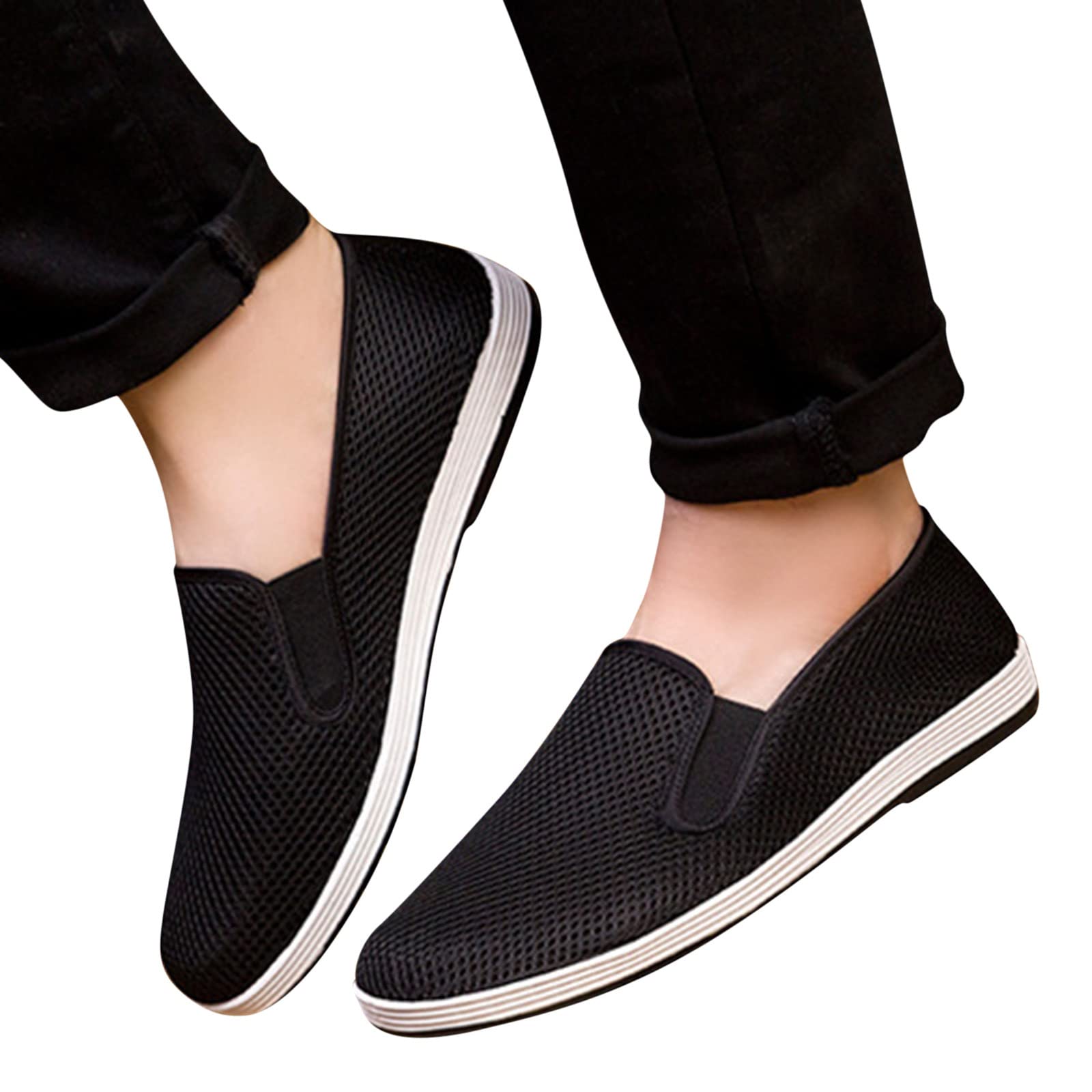 Men's Lightweight Mesh Boat Shoes - Summer Deck Slippers & Aqua Shoes for Outdoor Activities | Barefoot-Friendly Unisex Sports Shoes for Beach, Pool & Water Sports