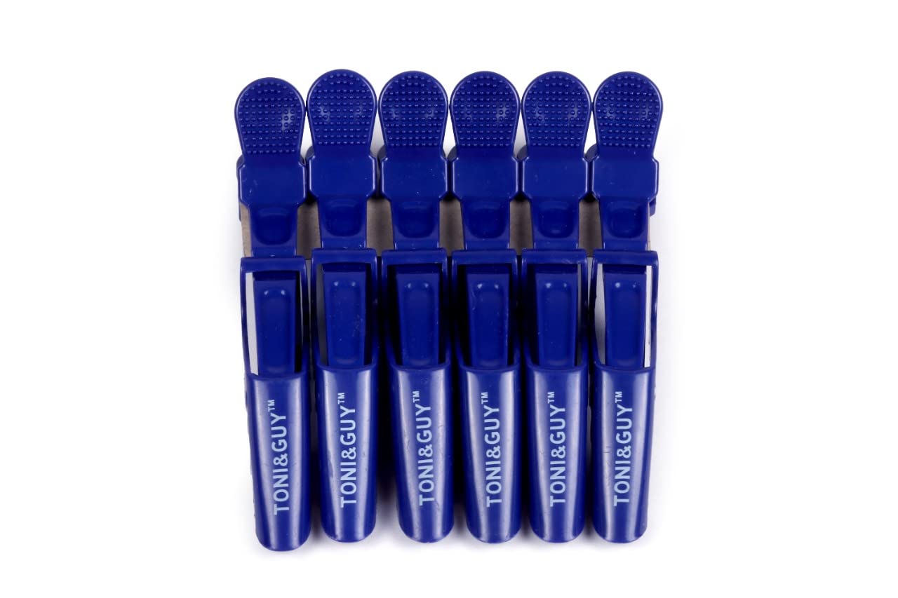 Premium Crocodile Hair Clips Set of 6 - Blue Hair Claw Clips for Women & Girls - Strong Hold Hair Accessories for Thick Hair, Ponytails & Updos - Perfect for School, Work, Parties & Everyday Styling