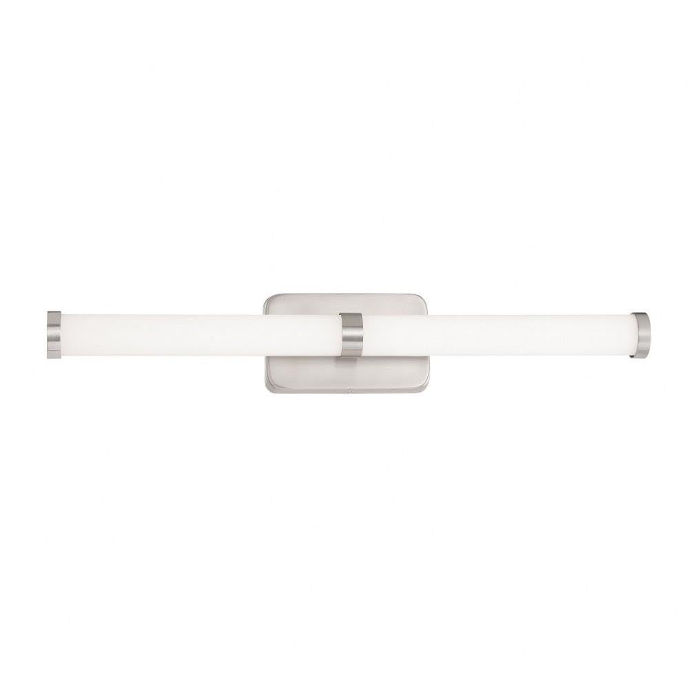 George Kovacs P575-084-L Loupe LED Vanity Light in Brushed Nickel - Perfect for Bathroom Makeup Mirror Lighting & Dressing Room Illumination