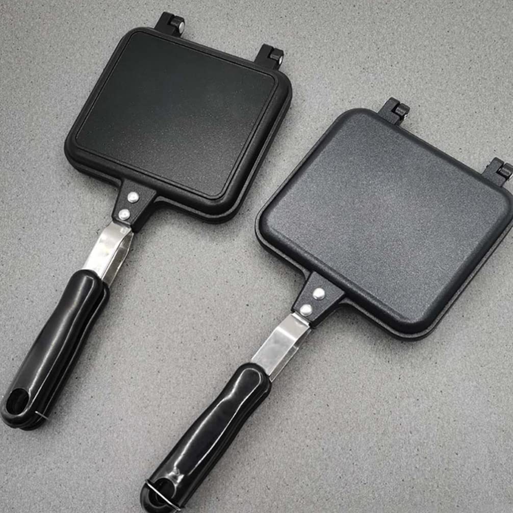 **Non-Stick Sandwich Skillet & Waffle Maker – Double-Sided Aluminum Cookware for Breakfast, Steak & Panini – Perfect for Home, Camping & Quick Meals**