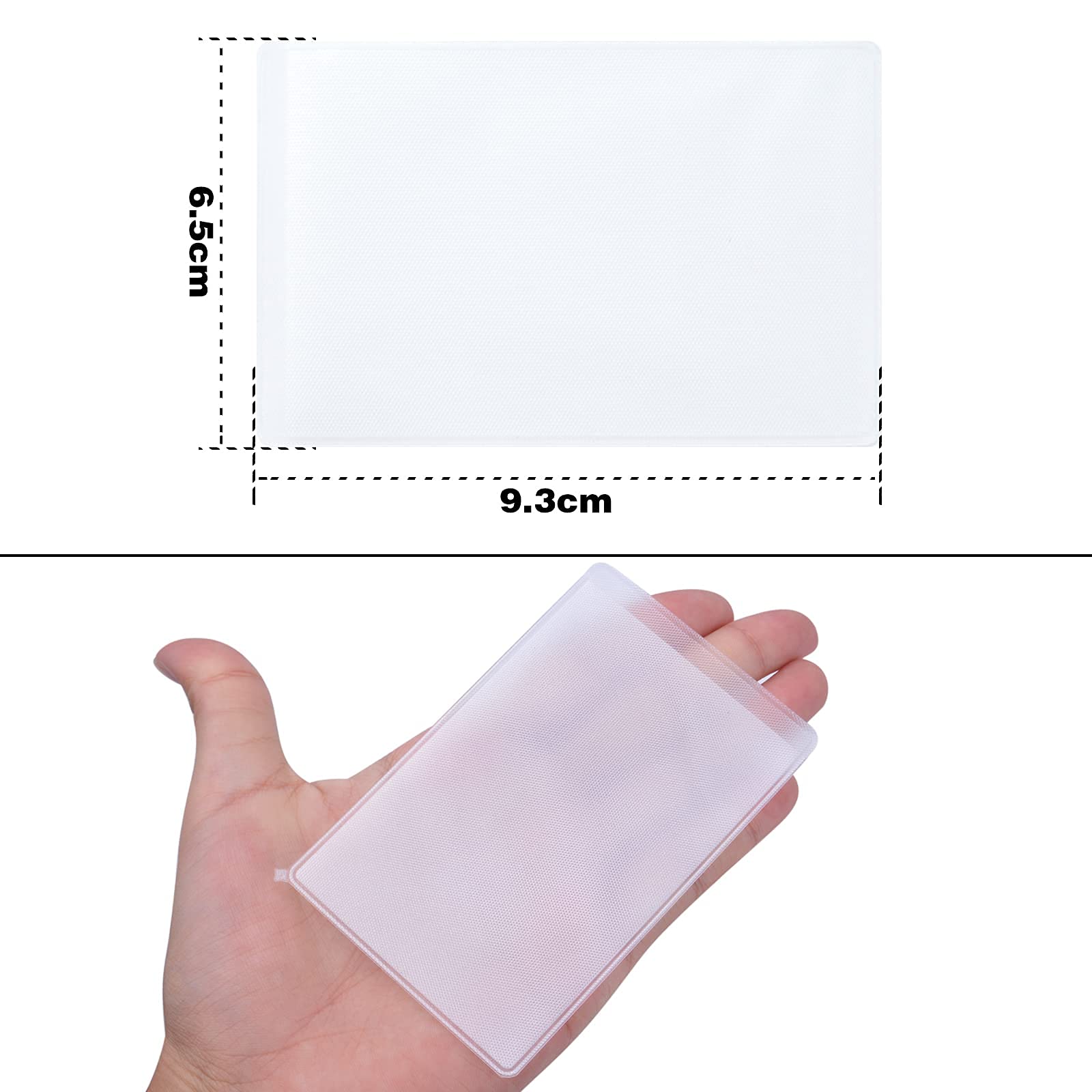 BronaGrand 100pcs Clear Vertical ID Card Holders & Credit Card Protectors - Premium Business Card Sleeves for Organizing Wallet, Office, and Travel Essentials