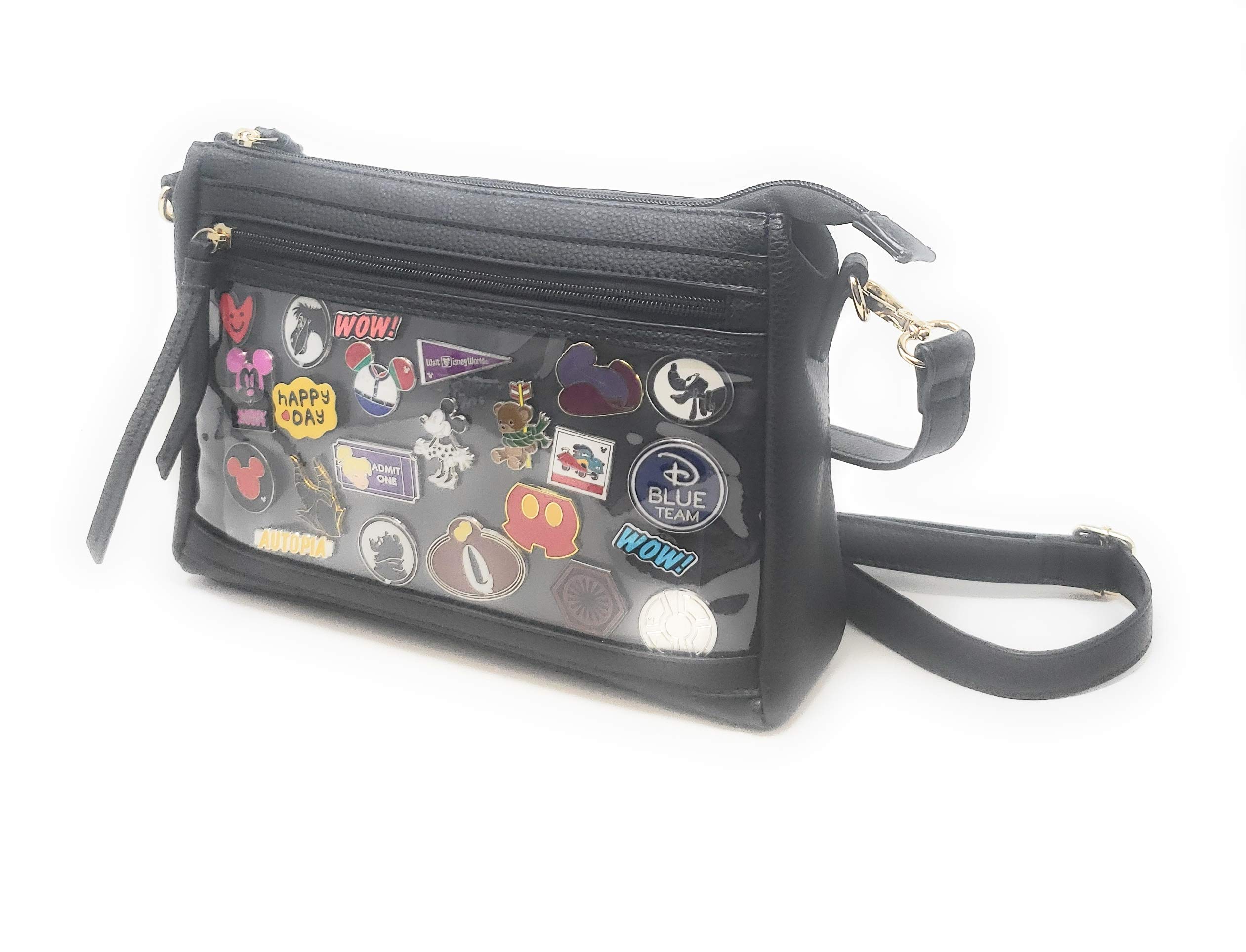 Stylish Ita Crossbody Bag for Enamel Pins - Perfect Pin Display & Collection Organizer - Ideal for Conventions, Travel, and Everyday Use
