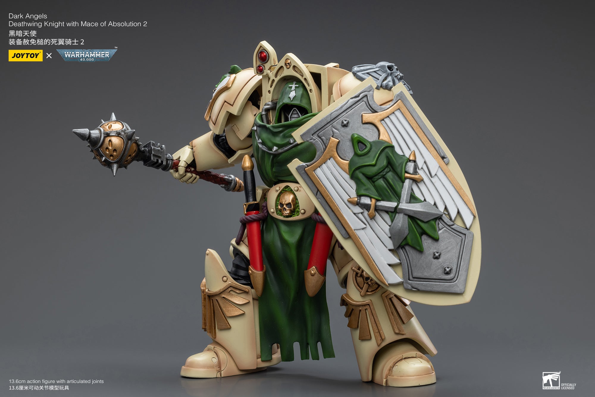 JOYTOY 1/18 Scale Warhammer 40K Dark Angels Deathwing Knight Action Figure - Collectible Miniature for Tabletop Gaming, Display & Warhammer 40K Fans