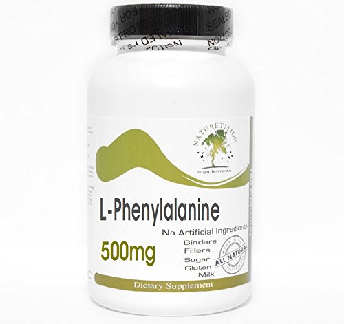 L-Phenylalanine 500mg Supplement - 100 Capsules | Pure Amino Acid Formula | No Additives, Non-GMO | Naturetition Brand | Supports Mood & Focus - Perfect for Stress Relief & Cognitive Support