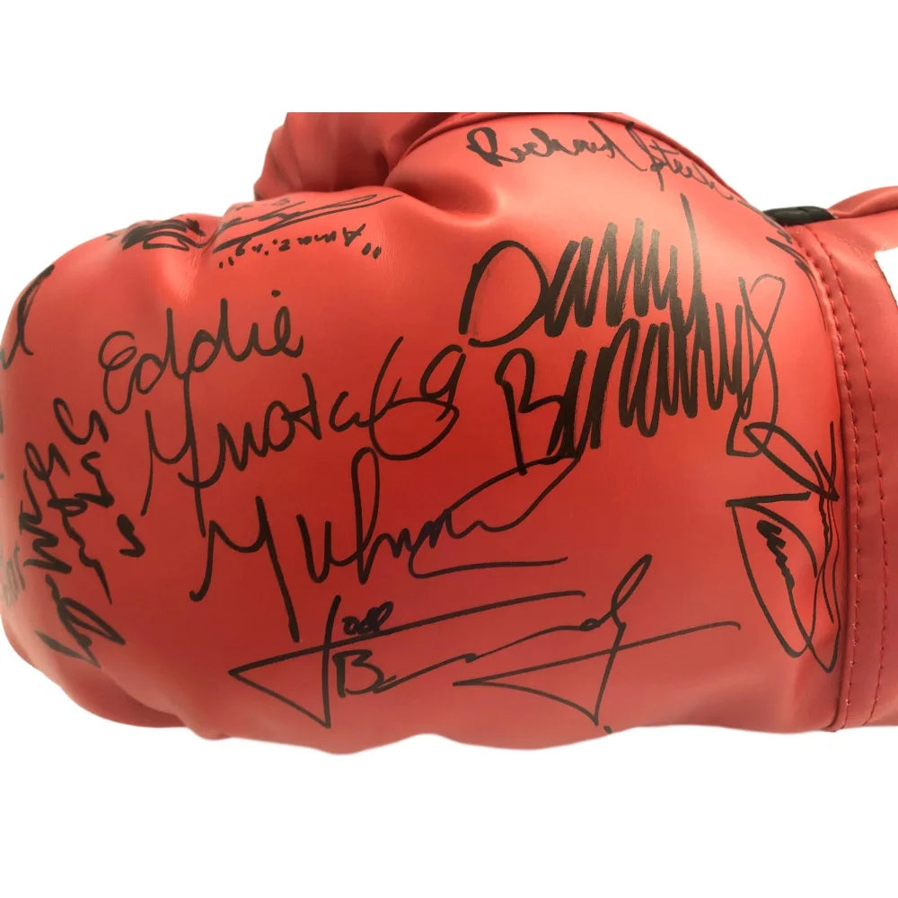 Authentic Boxing Legends Multi-Signed Glove with JSA COA - Shane Mosley, Fernando Vargas, Michael Carbajal, Ray Mercer +7 - Perfect for Sports Memorabilia Collectors, Man Cave Decor, and Boxing Fan Gifts