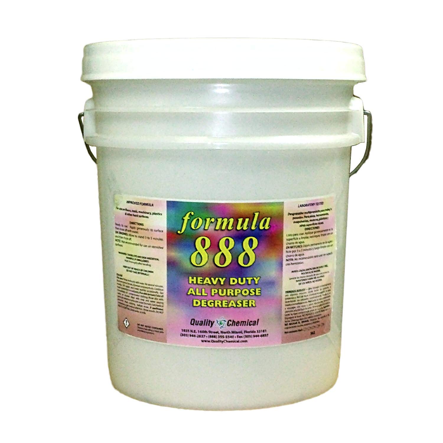 Formula 888 Heavy-Duty Degreaser Cleaner - Fast Acting, Ready to Use Industrial Strength Degreaser - 5 Gallon Pail for Garage, Workshop & Commercial Cleaning