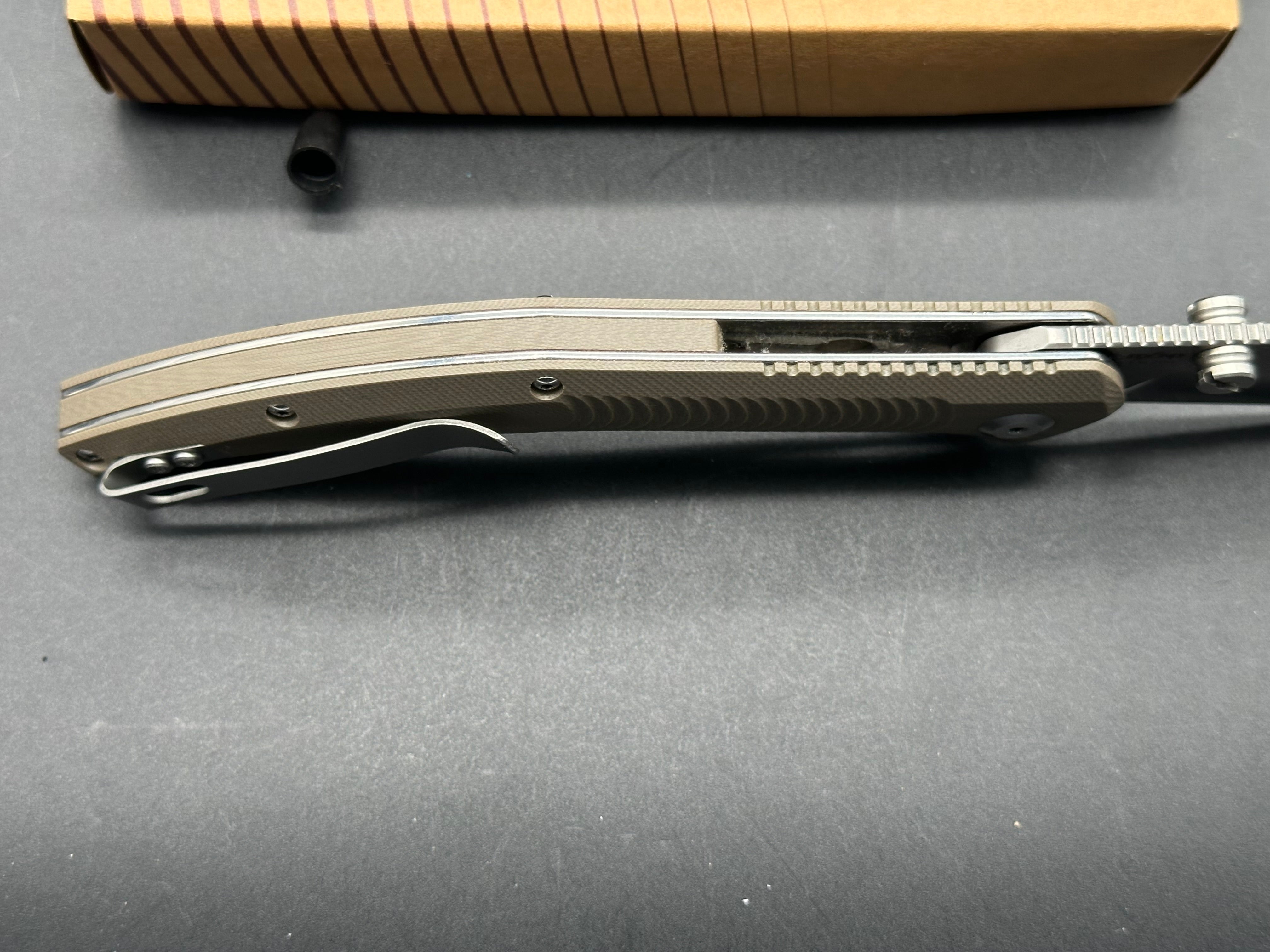B’yond EDC NightHorse Tan G10 Pocket Knife - Premium Everyday Carry Folding Knife for Outdoor, Camping & Survival Gear