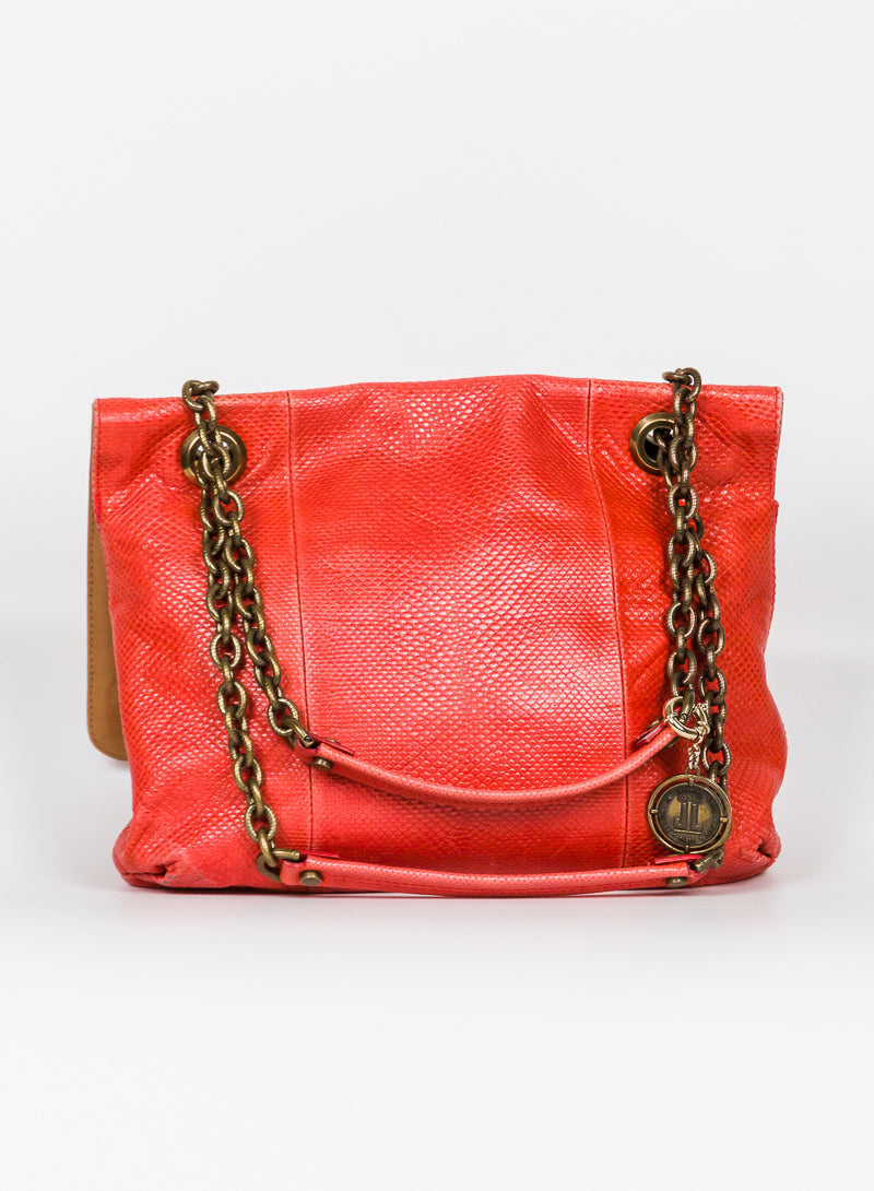 Lanvin Happy Coral Leather Handbag - Luxury Designer Tote for Women | Perfect for Work, Travel & Everyday Use