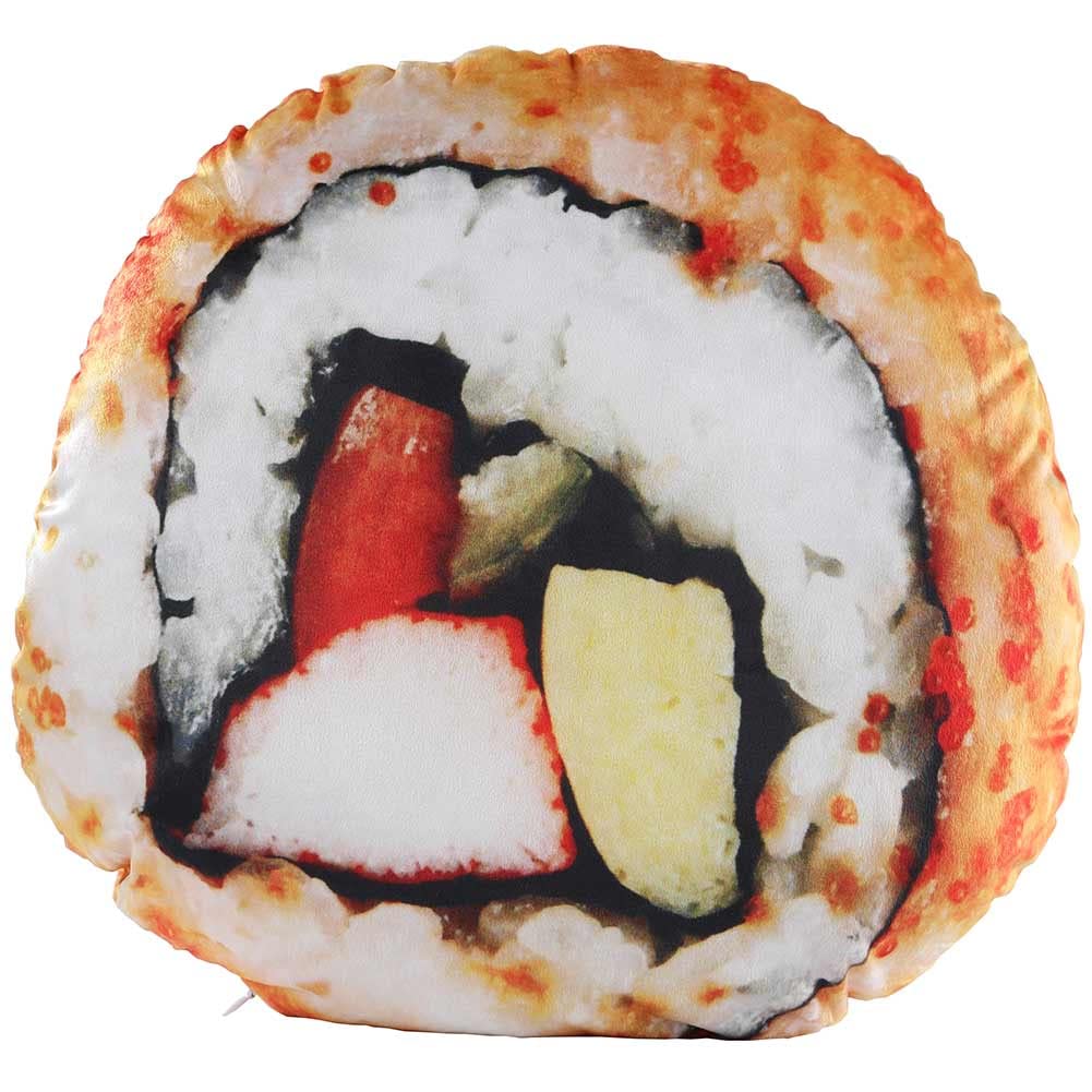 Japanese Sushi Roll Plush Throw Pillow - Large Salmon Rice Cushion for Bed, Sofa & Home Decor | Kawaii Anime Style Gift for Sushi Lovers & Cosplay Props