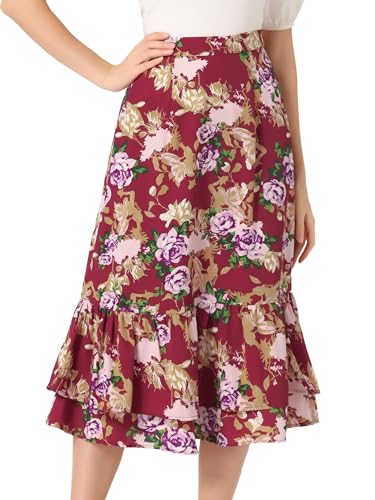Dark Red-floral