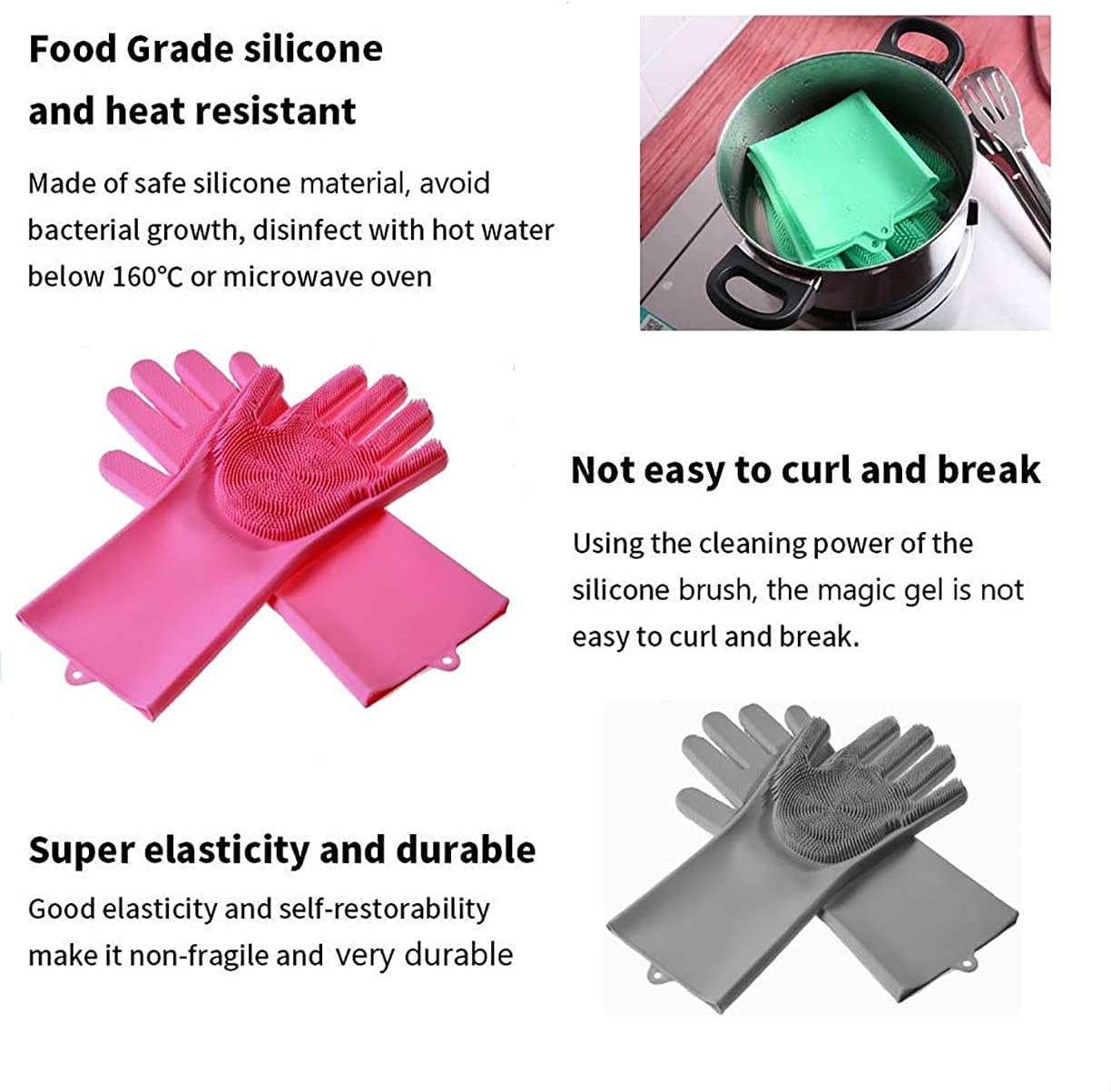 EQUVIA Pet Grooming & Cleaning Sponge Gloves - Silicone Scrubber Gloves for Dishwashing, Kitchen, Bathroom & Housework - Multipurpose Cleaning Gloves (1 Pair) - Perfect for Pet Bathing, Dish Cleaning & Household Chores