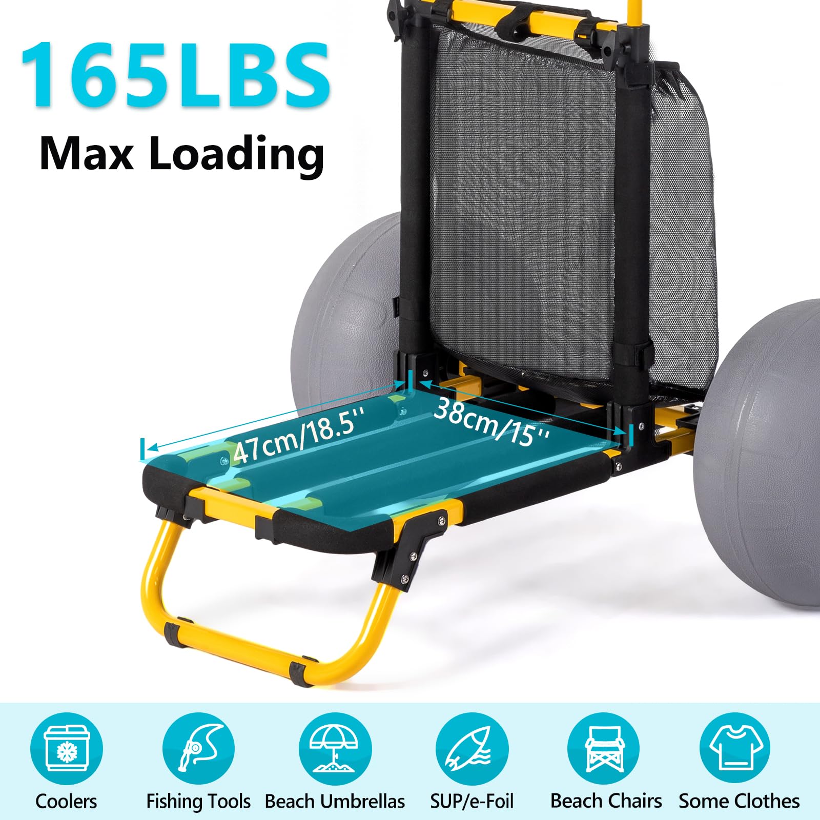 **Beach Fishing Cart with 12
