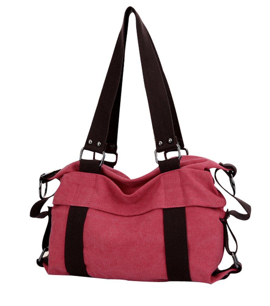 Ecokaki(TM) Canvas Messenger Bag for Women - Stylish Crossbody Shoulder Bag, Travel Tote & Hobo Purse - Perfect Christmas Gift, Work Commute & Weekend Outings