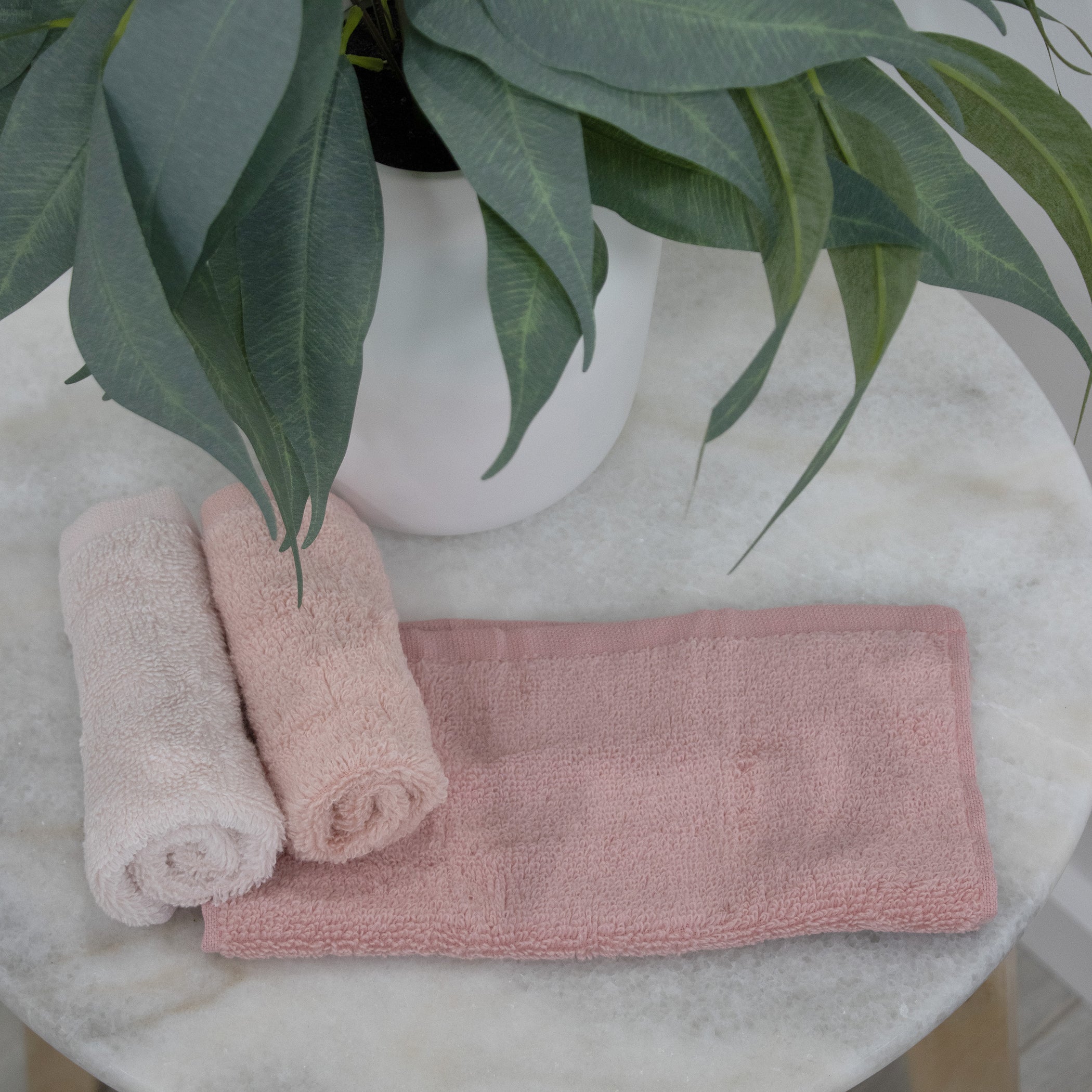 Terrazzo 3-Pack Baby Face Washcloths | Soft Rose Pattern | Gentle for Newborn Skin Care & Bath Time Essentials