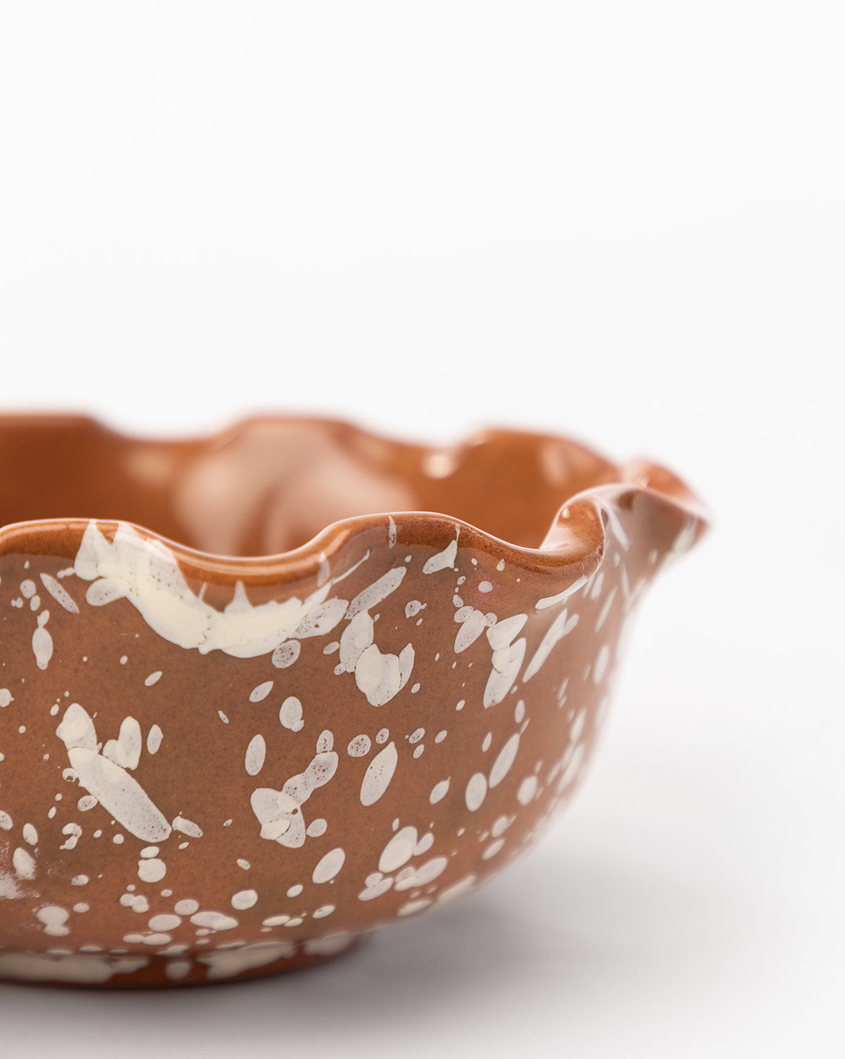 Splatter Scallop Dish - Elegant Ceramic Appetizer Plate for Tapas, Sushi, Desserts | Perfect for Dinner Parties, Restaurants & Home Entertaining