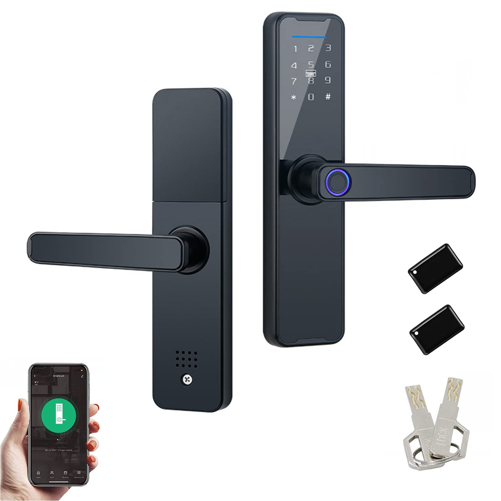 Tuya Smart Fingerprint Door Lock - Keypad & Biometric for Home Security