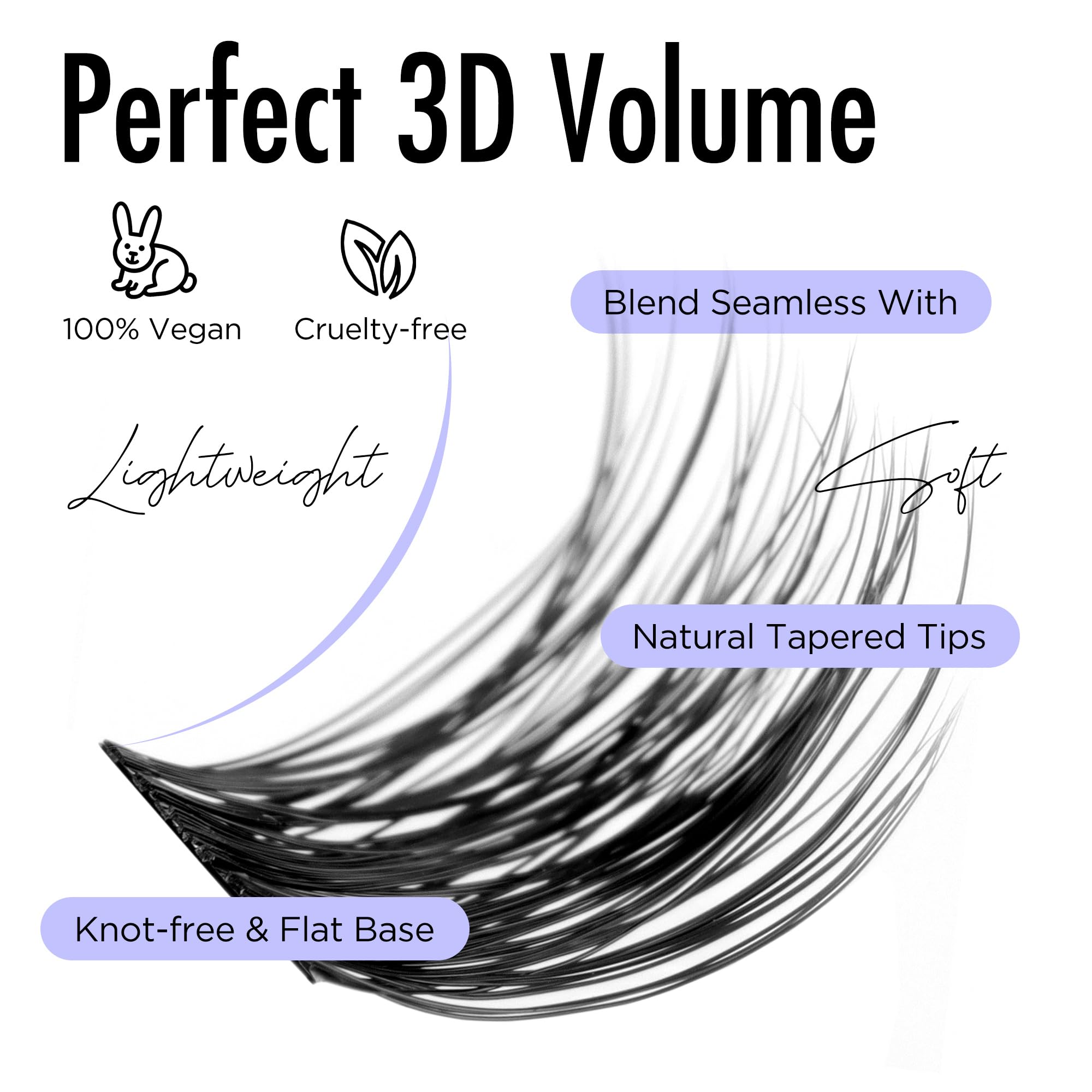 BEYELIAN Eyelash Clusters Extensions - 144 Pcs Black D Curl Volume Lashes 10-16mm Mixed Length, Super Thin Band for DIY Home Application | Fluffy & Dense Cluster Lashes for Natural Look | Perfect for Daily Wear, Special Occasions & Professional Makeup Artists