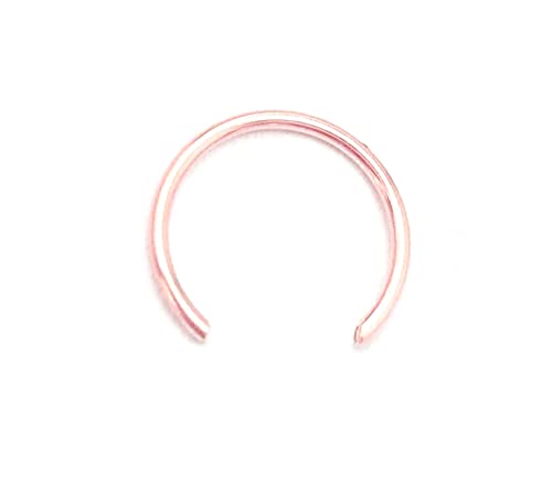 18g Gold Septum Retainer Ring - Horseshoe Nose Piercing for Comfort