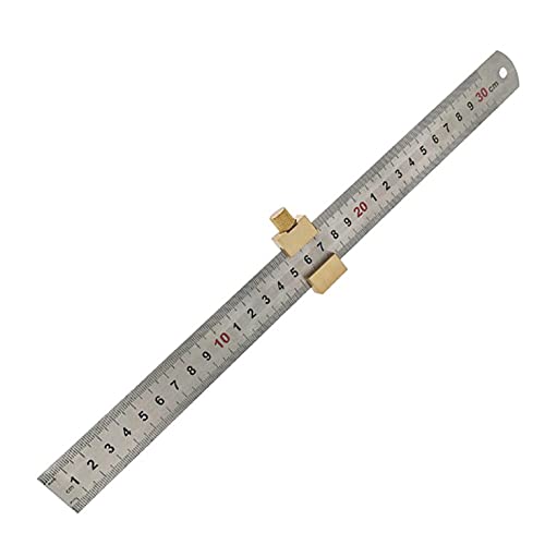 Greewen Steel Ruler Positioning Block - Brass Angle Plotter & Line Marking Indicator for Woodworking, DIY Projects | Precision Measuring Tool for Carpentry, Metalworking & Crafting