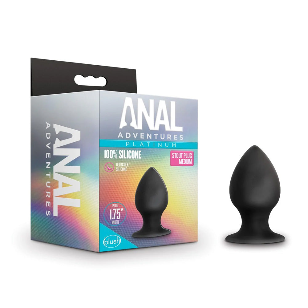 Premium Stout Platinum Silicone Butt Plug - Medium Size for Anal Play | Comfortable & Body-Safe Adult Toy for Beginners & Experienced Users | Perfect for Solo Play & Couples Intimacy