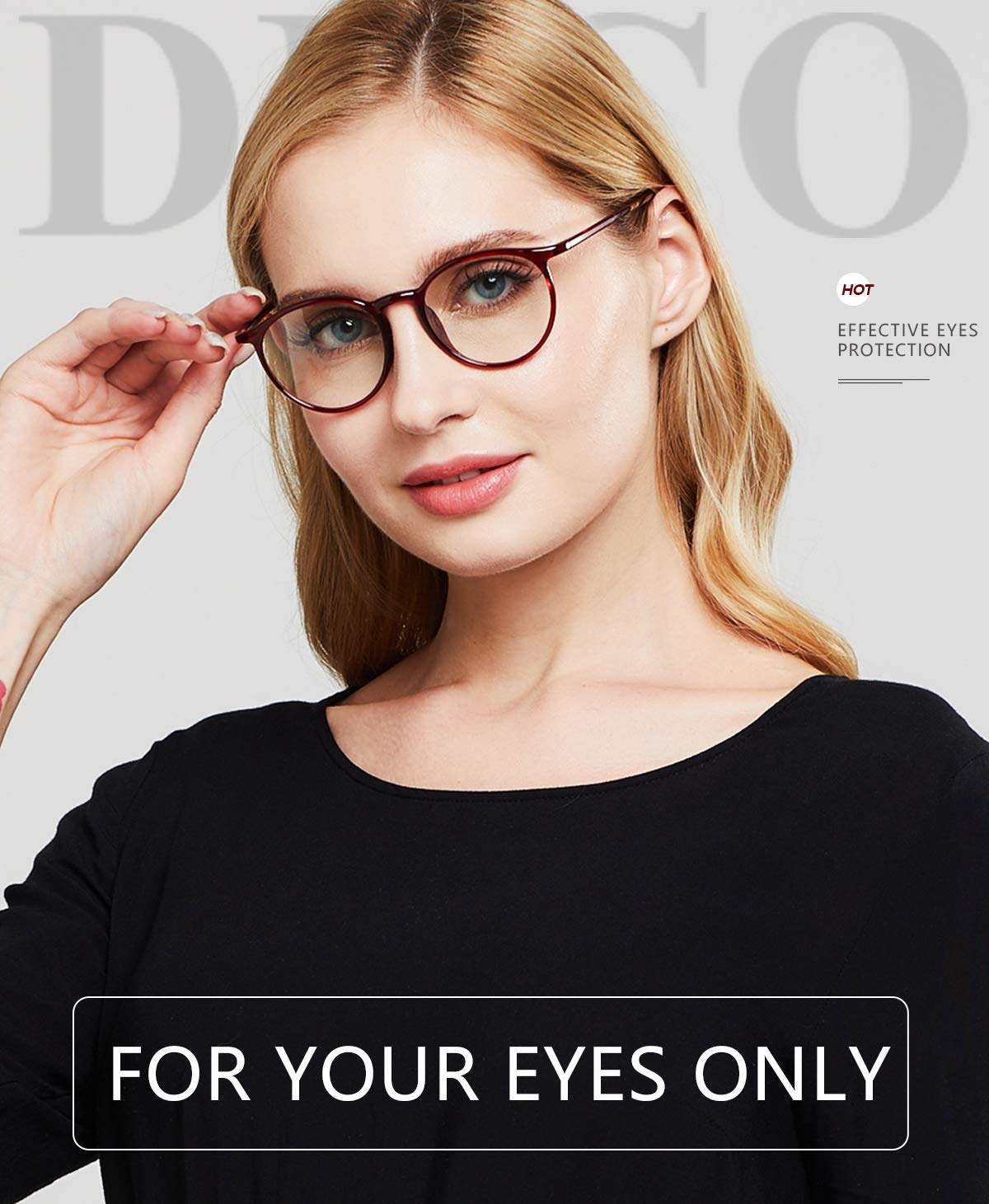 DUCO Superlight Blue Light Blocking Glasses for Computer, Reading & Gaming - 100% UV Protection & Anti Eye Strain - Perfect for Office Work, Online Classes & Late Night Screen Use