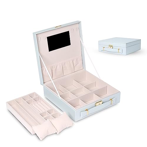RELEMTRA Professional Makeup Case - Large Cosmetic Organizer with Dividers for Brushes, Jewelry & Beauty Essentials | Wedding, Bridal Trousseau & Travel Vanity Box | Perfect for Makeup Artists, Brides & Beauty Enthusiasts