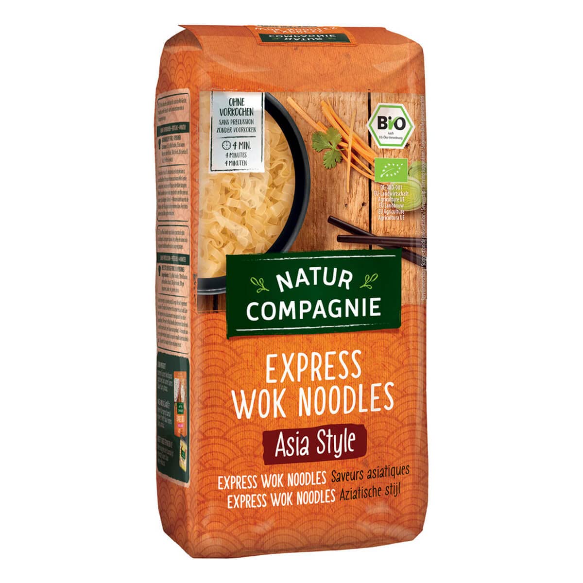 Organic Natur Compagnie ASIA Wok Noodles - 6 Pack (250g Each) | Vegan, Gluten-Free Stir Fry Noodles | Perfect for Asian Cuisine, Quick Meals & Healthy Dinner Recipes