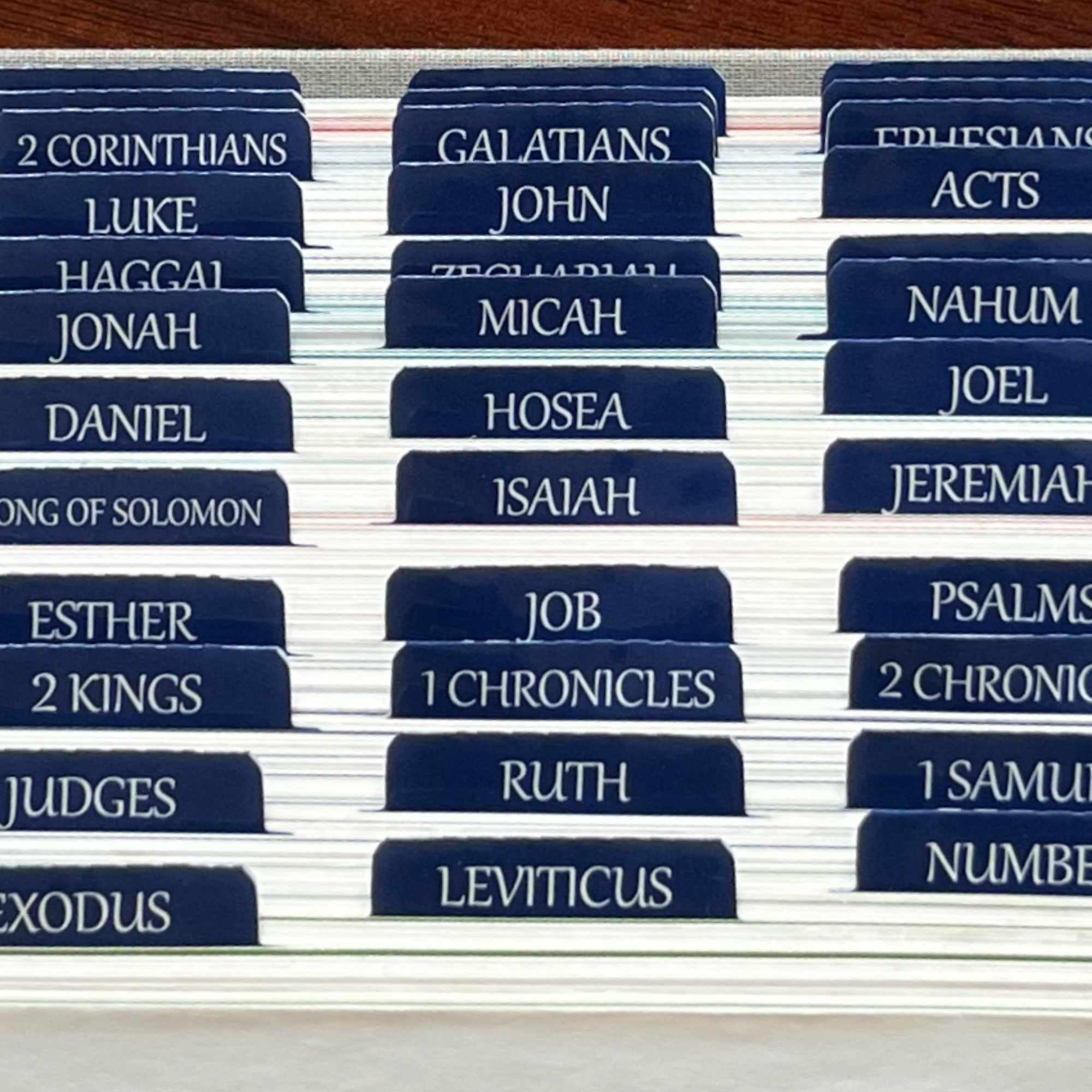 Laminated Bible Tabs - Large Print Repositionable Stickers for Easy Reading & Application | Durable Bible Index Tabs for Men & Women | Perfect for Bible Study, Church & Personal Devotion (Sapphire Blue)