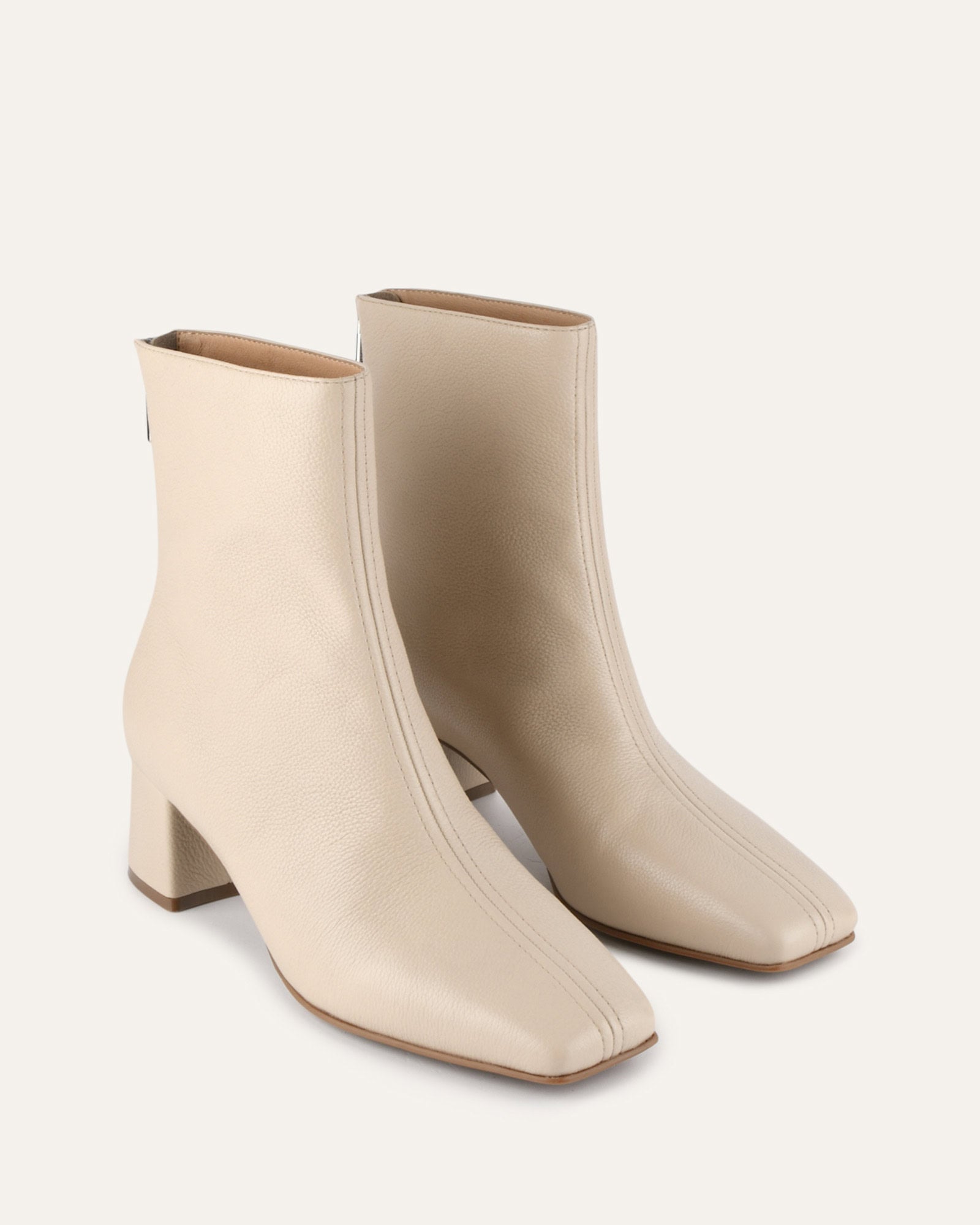 NORI Women's Mid Ankle Boots - Sand Leather Casual Shoes for Fall & Winter | Comfortable & Stylish Footwear for Work, Travel & Daily Wear