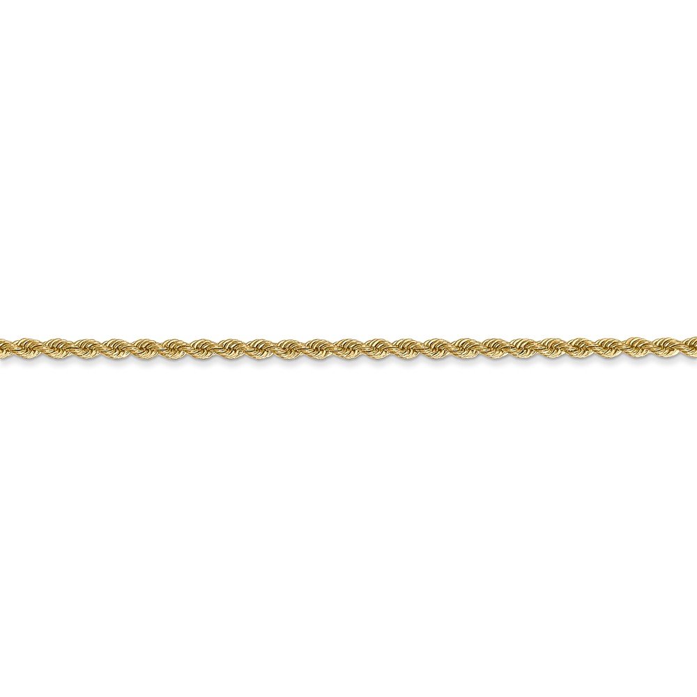 14K Yellow Gold 2mm Regular Rope Chain Necklace for Women - Dainty & Elegant Jewelry for Everyday Wear, Gifts & Special Occasions