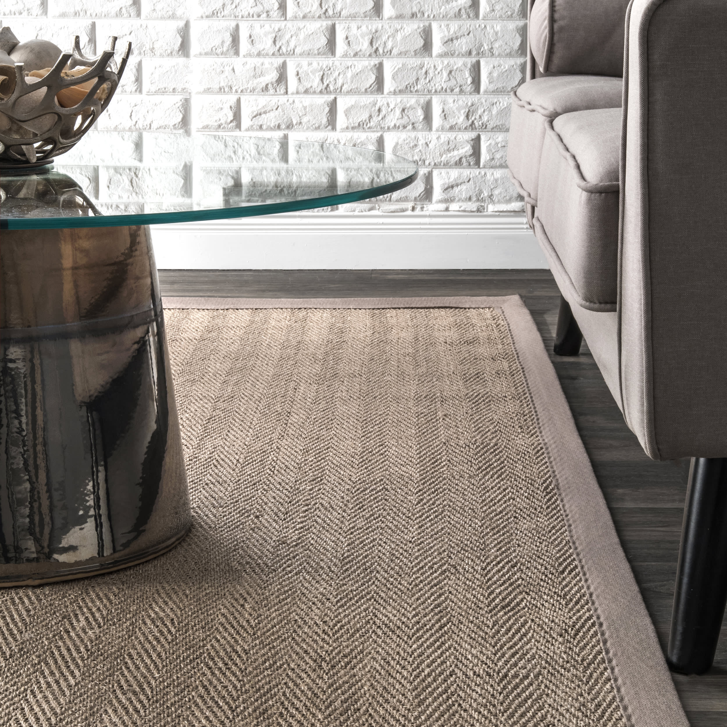 Natural Sisal Area Rug - Cordelia Khaki Handwoven Jute Rug for Living Room, Bedroom & Home Decor | Eco-Friendly & Durable Floor Mat