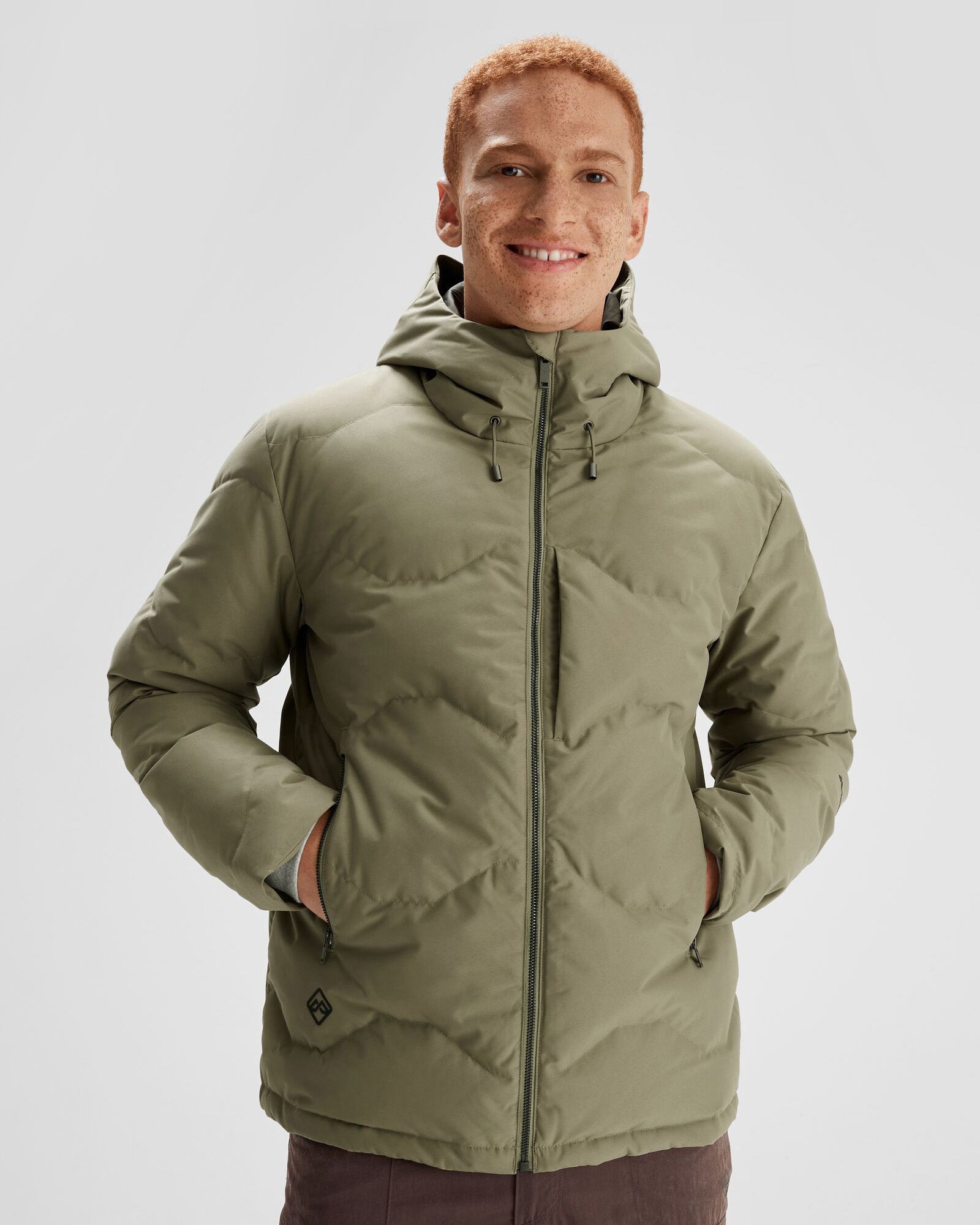 Men's Frisco X Hooded Down Jacket - Lightweight Warm Winter Coat for Outdoor Activities - Beech Color | Perfect for Hiking, Camping & Cold Weather Adventures