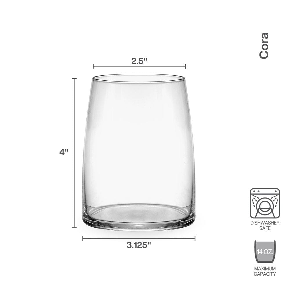 Premium Set of 4 Double Old Fashioned Whiskey Glasses - Heavy Base Crystal Clear Barware for Bourbon, Scotch & Cocktails - Perfect for Home Bars, Gifts & Entertaining