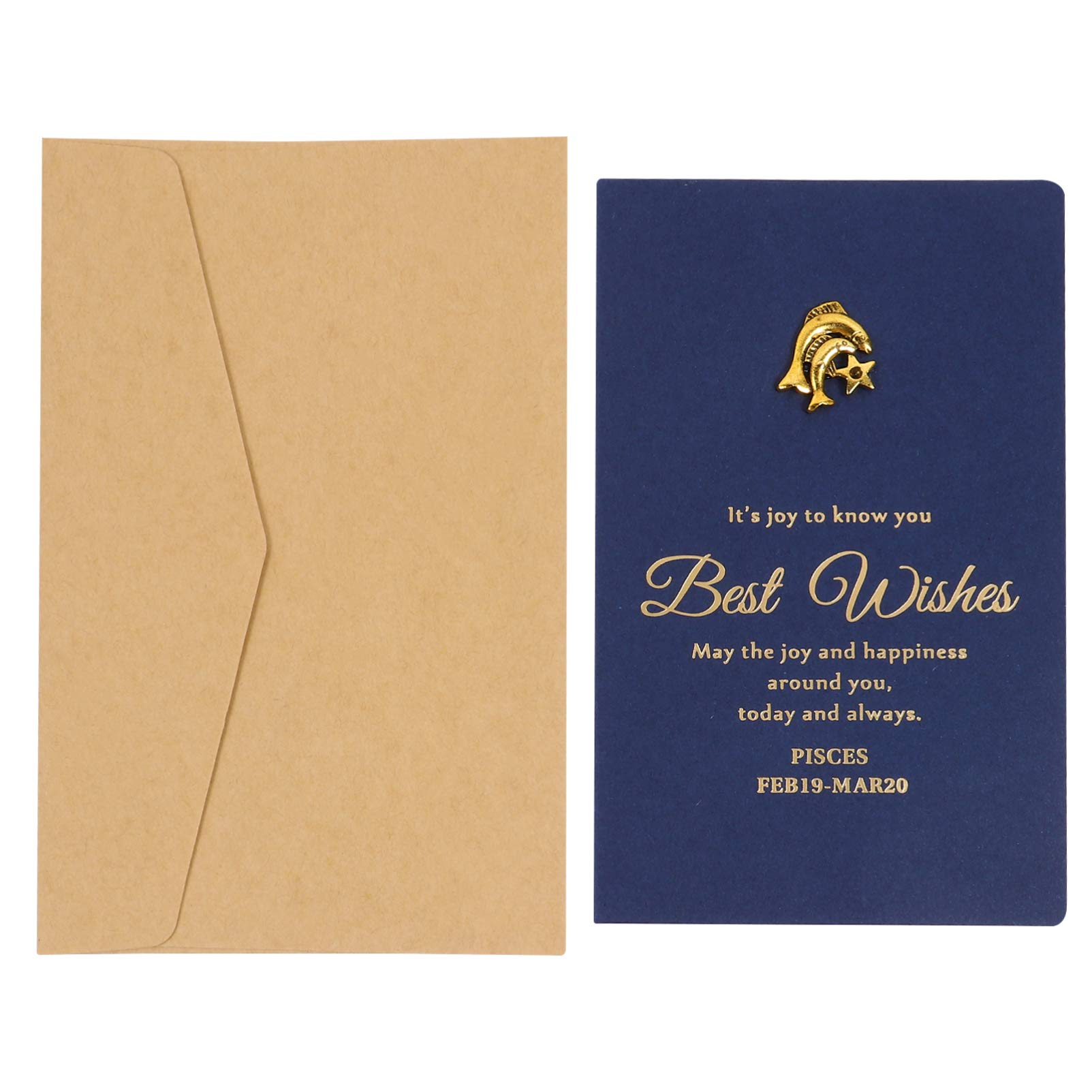 VOSAREA Constellation Blessing Greeting Cards Set - 20 Blank Kraft Paper Cards with Envelopes for Christmas, Birthday, Anniversary | Handmade Congratulation Cards | Perfect Holiday & Special Occasion Gifts (Blue Design)