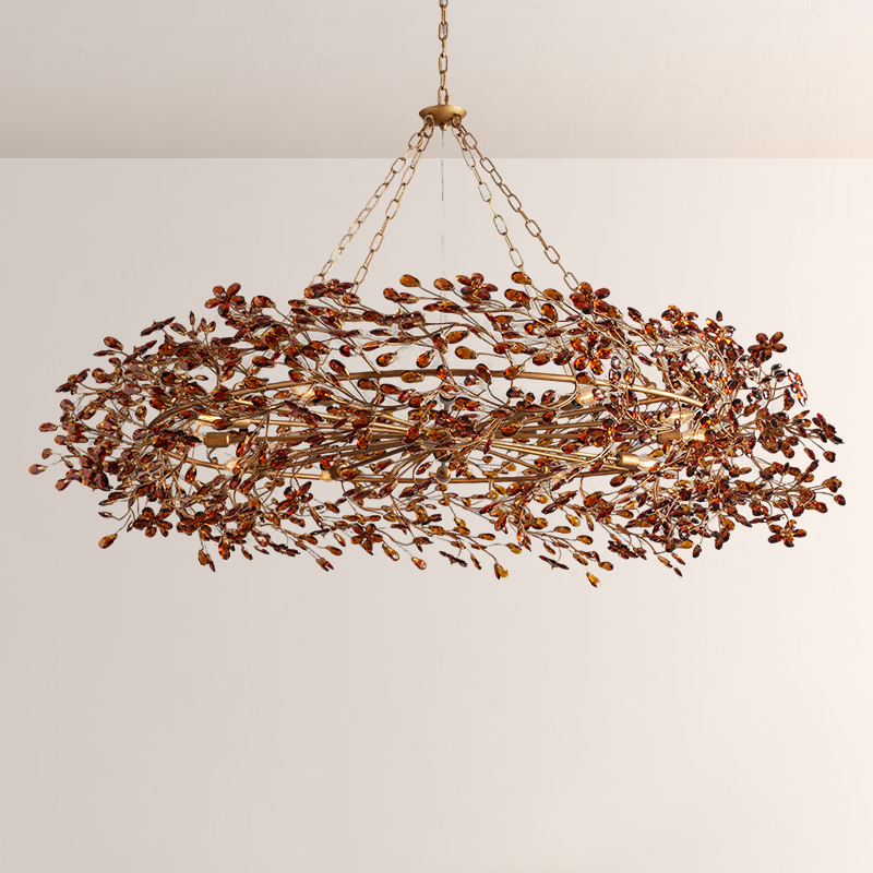 Fiore Crown Chandelier - Elegant Crystal Ceiling Light Fixture for Dining Room, Bedroom & Living Room | Modern Luxury Lighting for Home Decor & Wedding Events