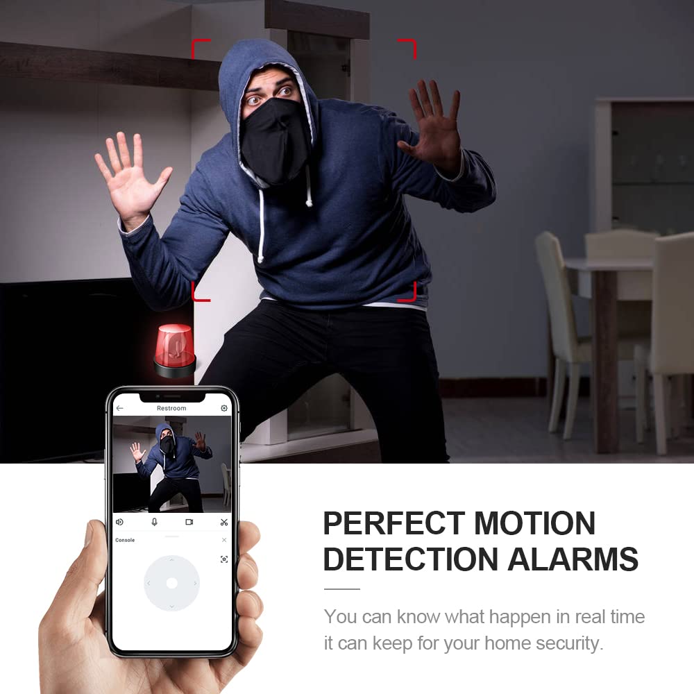 4K HD Mini Wireless WiFi Security Camera - Indoor Home Surveillance, Pet & Nanny Cam with Motion Detection & Night Vision | APP Control, Battery Powered | Perfect for Baby Monitoring, Room Security & Pet Watching