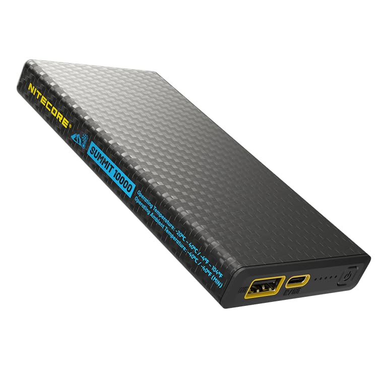 Nitecore Summit 10000 Power Bank - 10000mAh Portable Charger with USB-C QC PD Fast Charging | Compatible with iPhone, iPad, Galaxy Smartphones & Tablets | Perfect for Travel, Camping & Outdoor Adventures